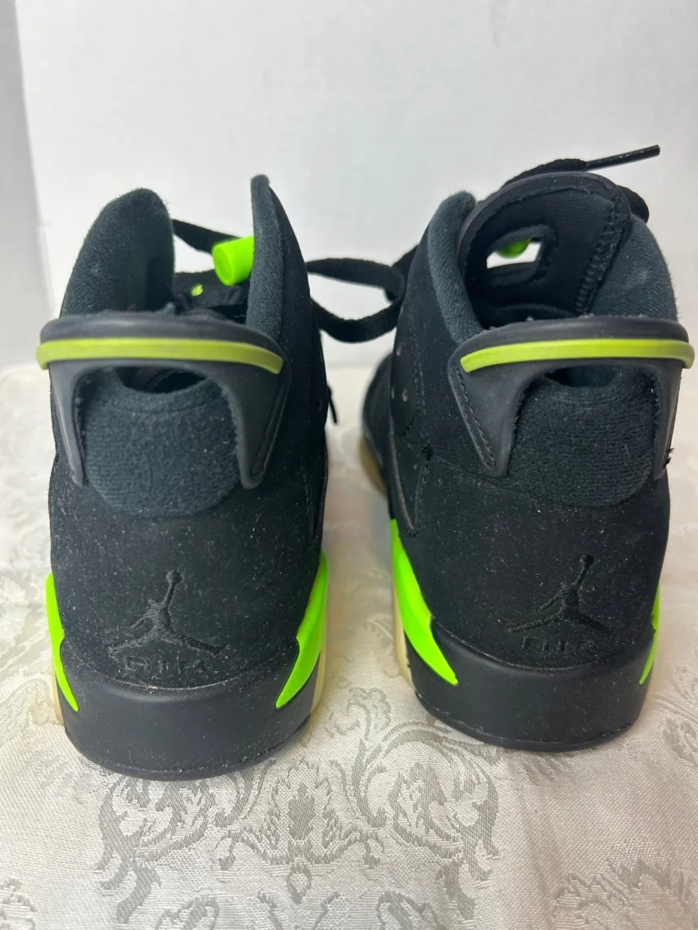 Nike Air Jordan 6 retro Sz 4.5 Electric Green/ Black 2021 Rubber Shoes Y2K